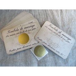 Jeu tombola de mariage