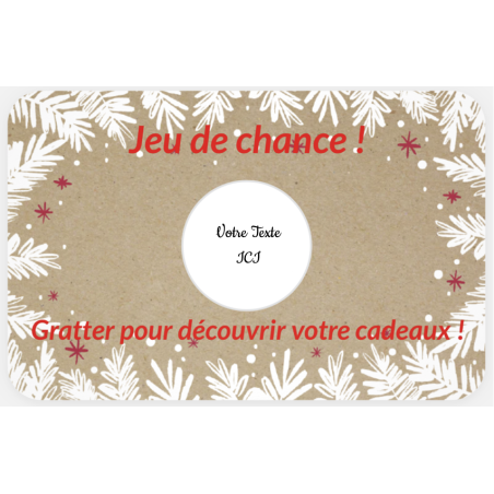 Carte à gratter Jeu de chance Fêtes de fin d'année