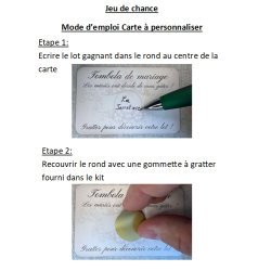 Carte à gratter Jeu de chance Fêtes de fin d'année